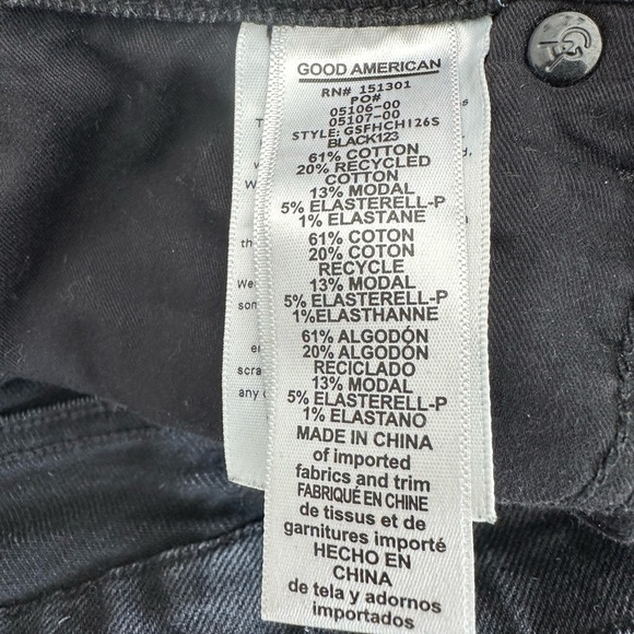 Good American Good Straight Ripped Fray Hem Crop Jeans 12/31 - Picture 8 of 8